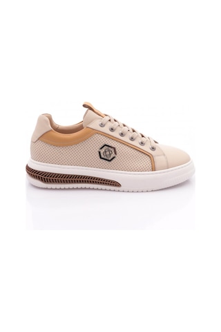 Dgn 6235 Erkek Bağcikli Sneakers Ayakkabi Bej