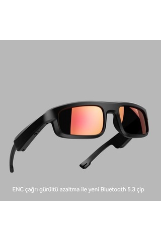 Açık Spor Akıllı Bluetooth Anti-mavi Işık Güneş Gözlüğü Çağrı İçin Güneş Gözlüğü Altın