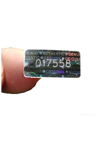 Yate10 1x2cm 105 Adet Gümüş Hologramlı Garanti Etiketi Seri Numaralı