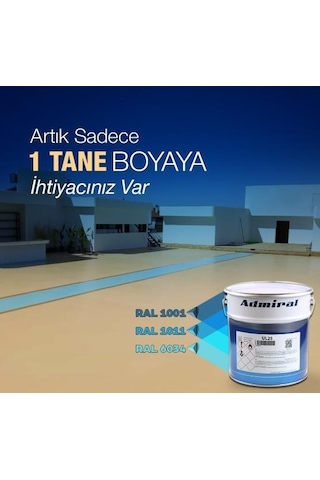 Admiral Ul25 Kendinden Astarlı Fayans,cam,galvaniz,alüminyum Boyası 14 Kg Açık Gri Ral 7035 Diğer