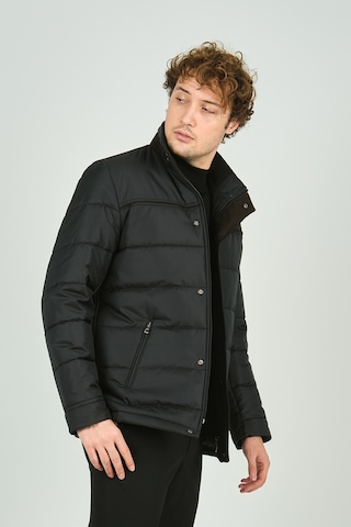 Daynax Erkek İçi Kürklü Dik Yaka Çıtçıt Ve Fermuar Kapamalı Mont Kaban 5300 Siyah Siyah