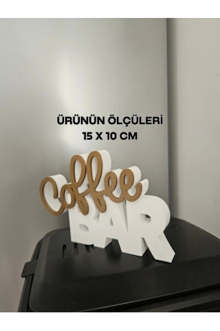 3dprototürk Kahve Köşesi Coffee Bar Yazılı Dekoratif Masaüstü Biblo