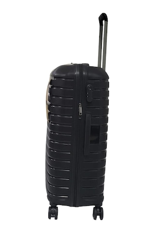 Oleets Büyük Boy Polipropilen Süper Esnek Kırılmaz Tekerlekli Valiz Bavul Siyah