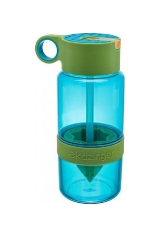 Narenciye Limon Sıkmalı Pratik Detoks Toksin Atıcı Su Matarası Spor Şişesi Şeffaf