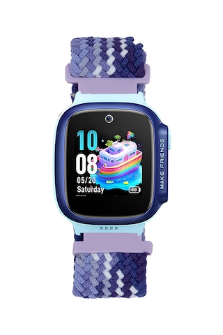 Huawei Gt4 41mm Mkst Krd-139 18mm Çocuklara Özel Örgü Kordon - Lila