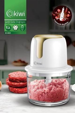 Kiwi KC-8221 1.2 L Kablosuz Şarjlı Gıda Doğrayıcı