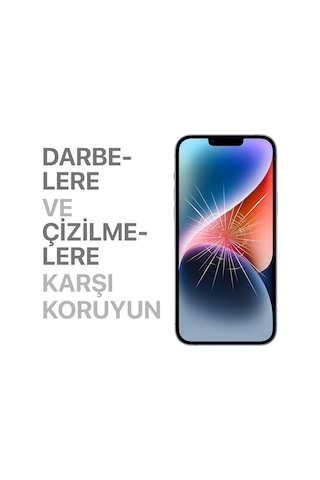 Apple iPhone Uyumlu 14 Için Ekstra Güçlü Tam Koruma Sağlayan Lazer Kesim Premium Ekran Koruyucu