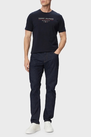 Tommy Hilfiger Logolu Pamuklu Regular Fit Bisiklet Yaka T Shirt Erkek T Shirt Mw0mw44359 Dw5 Lacivert
