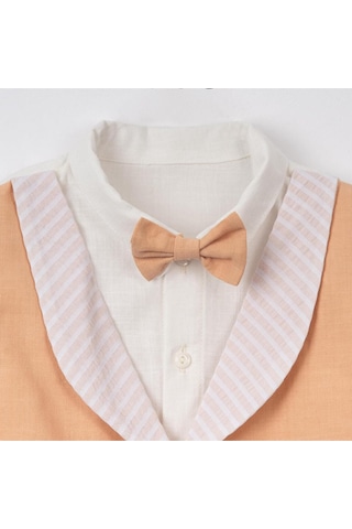 Yelekli Gömlek Pantolon Takım Camel