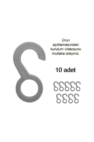 Çadır Direği (pol) Kancası Kolay Çadır Kurulum Aparatı 10 Adet Çok Renkli