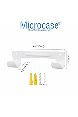 Microcase Duvara Monte Ütü Ve Eşya Askılığı 2 Adet Al5441 Beyaz