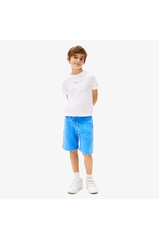 Tommy Hilfiger Baskılı Çocuk Beyaz/mavi Şort Takım Kb0kb09666 Beyaz