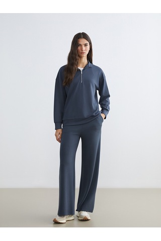 Lcw Everyday Lacivert Dik Yaka Kadın Sweatshirt