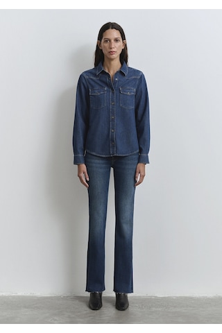 Mavi - Angela Classic Denim Koyu Mavi Jean Gömlek 1210819-89252 Koyu Mavi