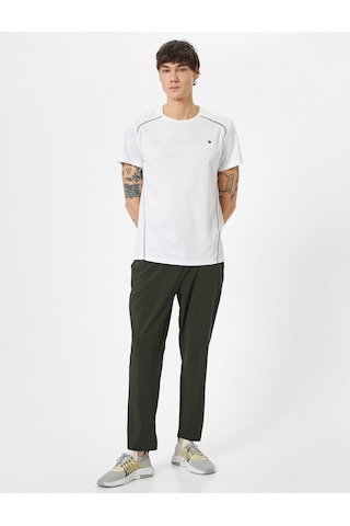 Koton Spor Eşofman Altı Slim Fit Beli Lastikli Telefon Cebi Detaylı Yeşil 4sam40031nw Yeşil