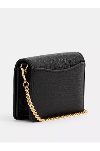 Coach Mini Wallet On A Chain Zincir Askılı Kadın Çanta Siyah