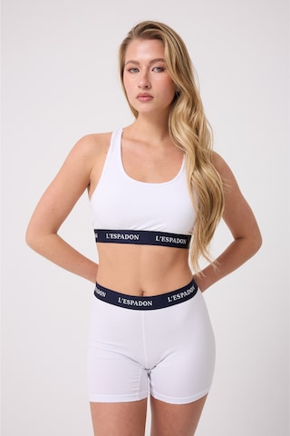 Athleshorts Yüksek Bel Kadın Uzun Boxer Şort-3097 Beyaz