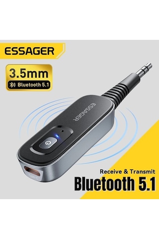 Essager Transmitter Bluetooth 5.1 Adaptör Araba Müzik Kulaklık