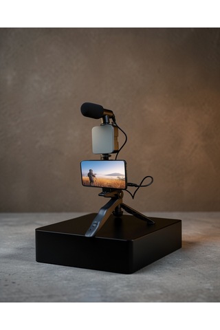 Mini Tripod Kumandalı Mikrofon Led Işık Vlog Video Kutusu Diğer