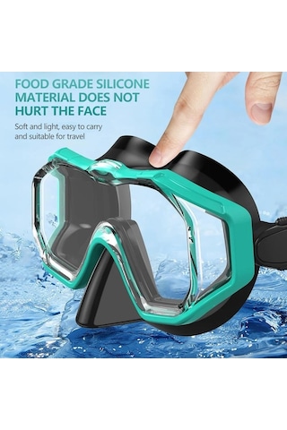 Zyzqstore Üç Camlı Panoramik Dalış Maskesi, Geniş Görüş, Yüksek Çok Renkli, İstenen Renk, Boyut, Tüm Denizcilik Hayatında Çok Renkli