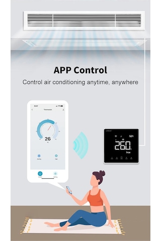 Vrf Ae-669k Wifi Tuya Destekli Ip30 Akıllı Klima Termostat Bağlantı Kiti