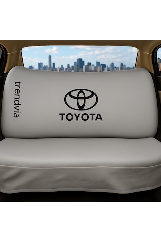 Toyota Uyumlu Ön Arka Koltuk Kılıfı Penye Servis Tipi Oto Koltuk Koruma Seti Gri