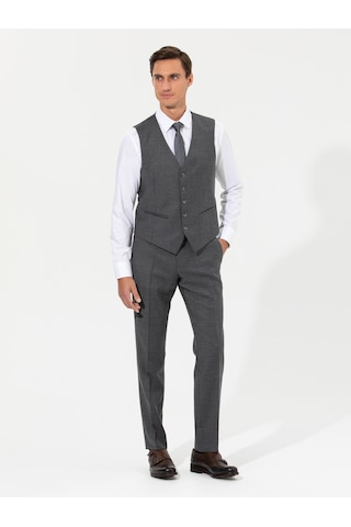 Cacharel Gri Slim Fit Yelek
