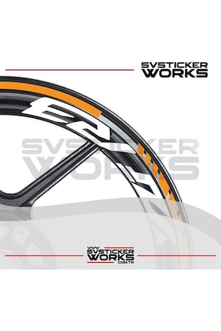 Yamaha Yzf-r3 Yazılı Jant Sticker Dış Ve İç Set Sticker Jant Şeridi Turuncu 30707387