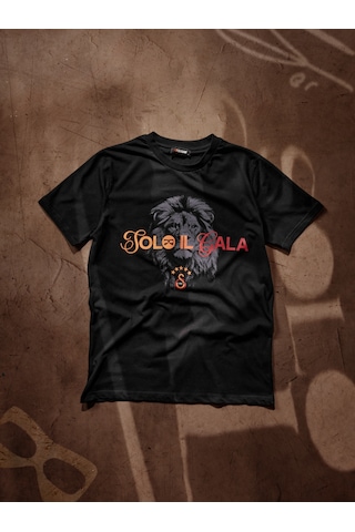Gsstore Galatasaray Solo Il Gala Aslan Erkek T-shirt E251551 Siyah