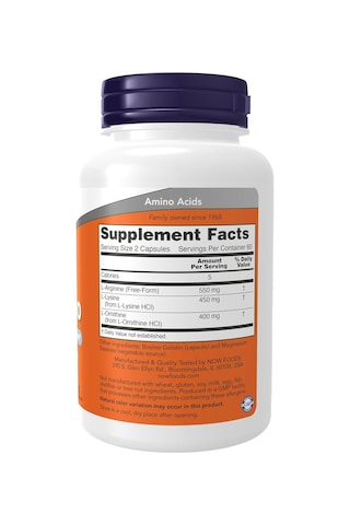 Now Foods Tri-amino With L-arginine Arjinin L-ornithine Ornitin