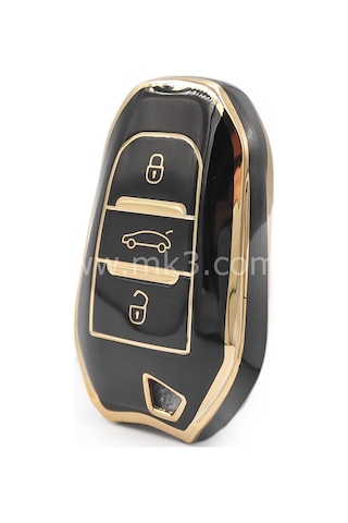 Peugeot Uyumlu 208 308 408 508 2008 3008 5008 Nano Anahtar Kılıfı Siyah