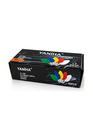 Yeni C7 Renkli Ampul- 50'li Paket Diğer
