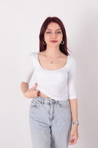 Busem S0016663 Kadın Bluz Beyaz