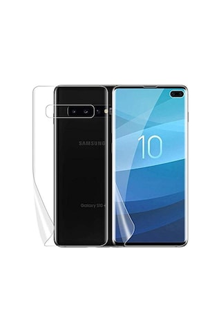 Samsung Uyumlu Galaxy S10 Plus Ön Arka Süper Pet Nano Kırılmaz Ekran Kor
