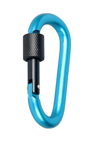 Besthome1 8cm Kilitli D Halka Karabina, Hafif Alüminyum, 30kg Kapasite, Çelik