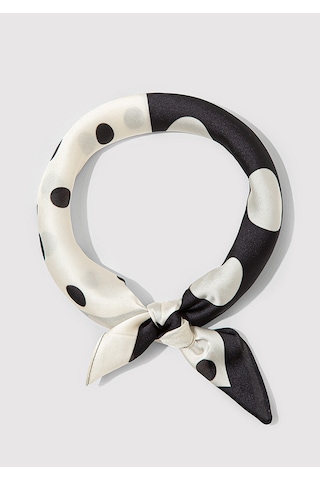 Mavi - Puantiye Desenli Bandana 1913948-70048 Ekru