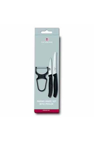 Victorinox Soyma Bıçağı Seti 3 Parça Siyah Victorinox Soyma Bıçağı Seti 3 Parça Siyah