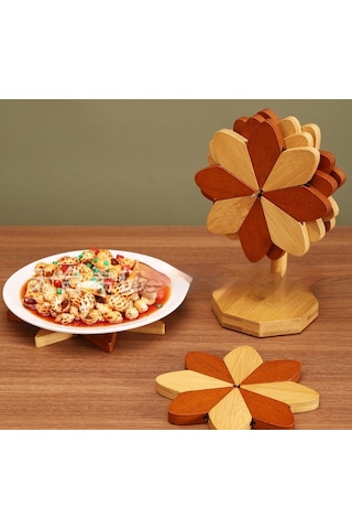 Spring Bir Ağaçyel Değirmeniısıyalıımıplacemat Kahverengi - Sarı