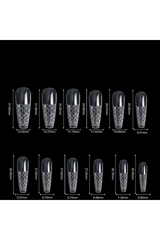 3d Diamond Balerin Dizayn Protez Tırnak Jel Tips Soft Gel Tips Elmas Dizayn 240 Adet