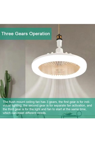 Hallow LMH00007W 2'si 1 Arada Düşük Profilli Modern Tavan Vantilatörü