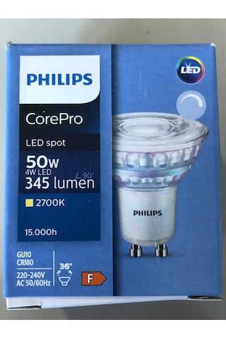 Philips Corepro 4w 50w 345 Lümen Dim Led Ampul Sarı 2700k Gu10...