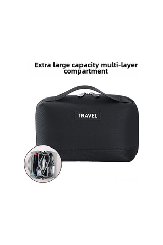 Springsun Yolculuk Pu Malzeme Dijital Aksesuar Organizer - Mouse, Şarj Kablosu, Kulaklık Saklama Çantası Pembe