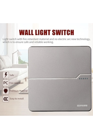 Besthome1 Tek Kutuplu 15a 250v Dekoratif Anahtar, Ev Ofis Sessiz Güvenli Işık Anahtarı