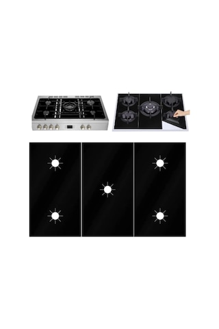 Shineyee 3'lü Gaz Ocak Koruyucu Kılıfı - Yüksek Sıcaklığa Dayanıklı, Yağ Spreyini Engeller, Ocak Tahtasını Temiz Tutar 52.8x26 Cm