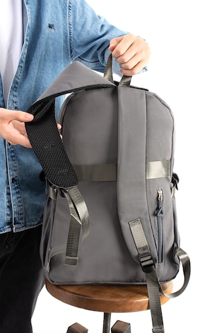 Ventis Qualty Okul Çantası Su Geçirmez Klinkır Kumaş Unisex Sırt Çantası Model 7d 12 Gri