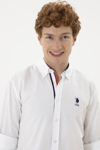 U.s. Polo Assn. Erkek Beyaz Gömlek Desenli 50288312-vr013 Beyaz