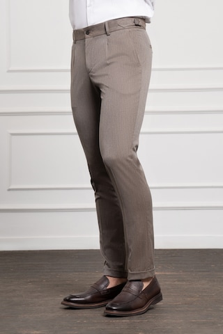 Morven Erkek Kahve Trend Slim Fit Dar Kesim Pileli Pantolon 25ms003015400 Kahve
