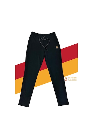 Galatasaray Lisanslı Siyah Dar Paça Eşofman Altı Siyah