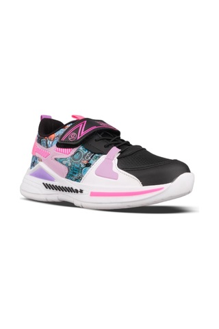 Büyük Kız Çocuk Cırtlı Siyah-mor Sneaker Siyah - Mor