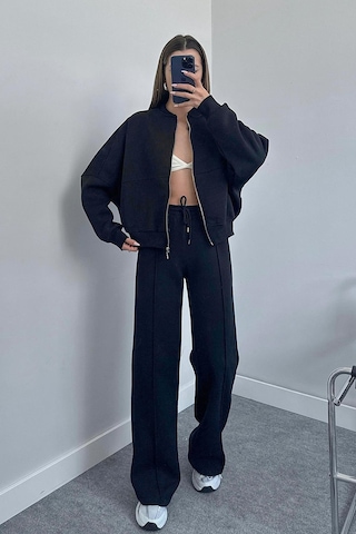 Dip Moda Kadın Pamuklu Kışlık Sweat Pantlon Eşofman Takımı Dpgts018 Siyah